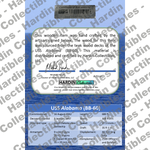 Image of certificate of authenticity for USS Alabama (BB-60) - back