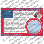 Image of certificate of authenticity for Veterans Stadium (Philadelphia Phillies) - front