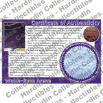 Image of certificate of authenticity for Welsh–Ryan Arena (Northwestern University) - front