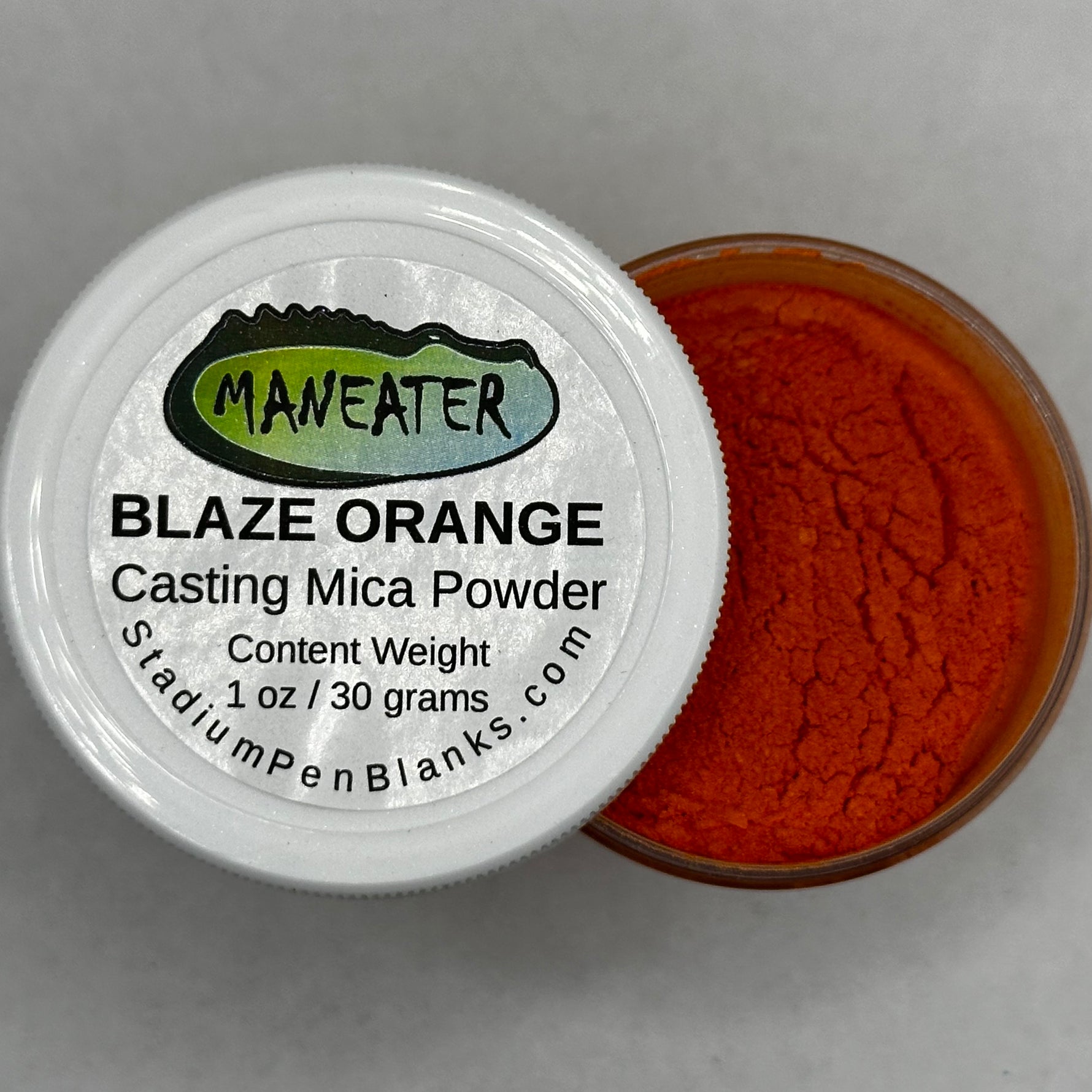 Blaze Orange Mica Powder Jar - Maneater 1oz