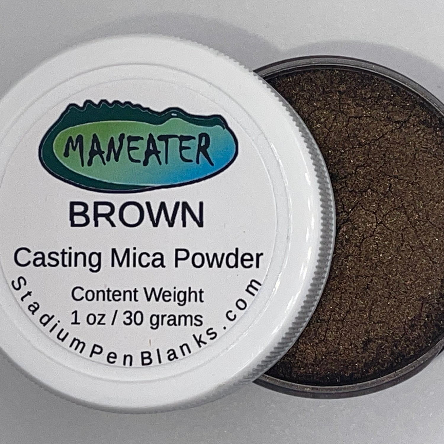 Brown Mica Powder Jar - Maneater 1oz