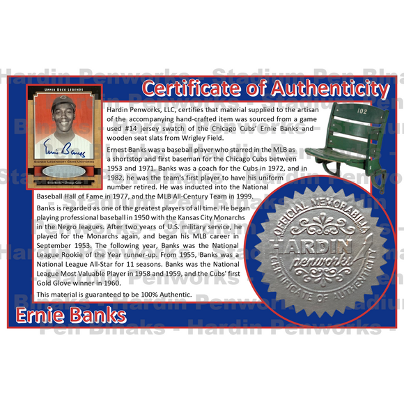 Banks, Ernie #14 - Game Played Relic