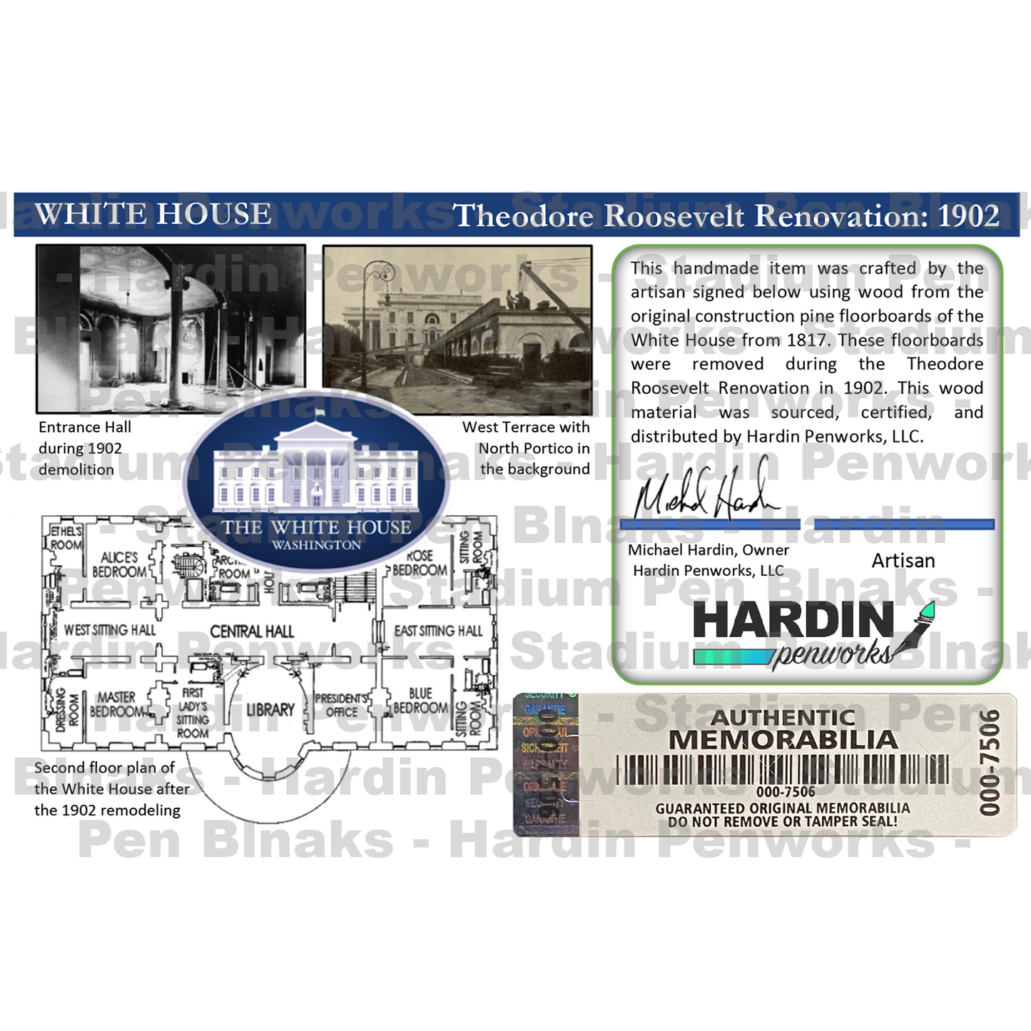 White House – Pre-Tubed Wood Pen Blanks