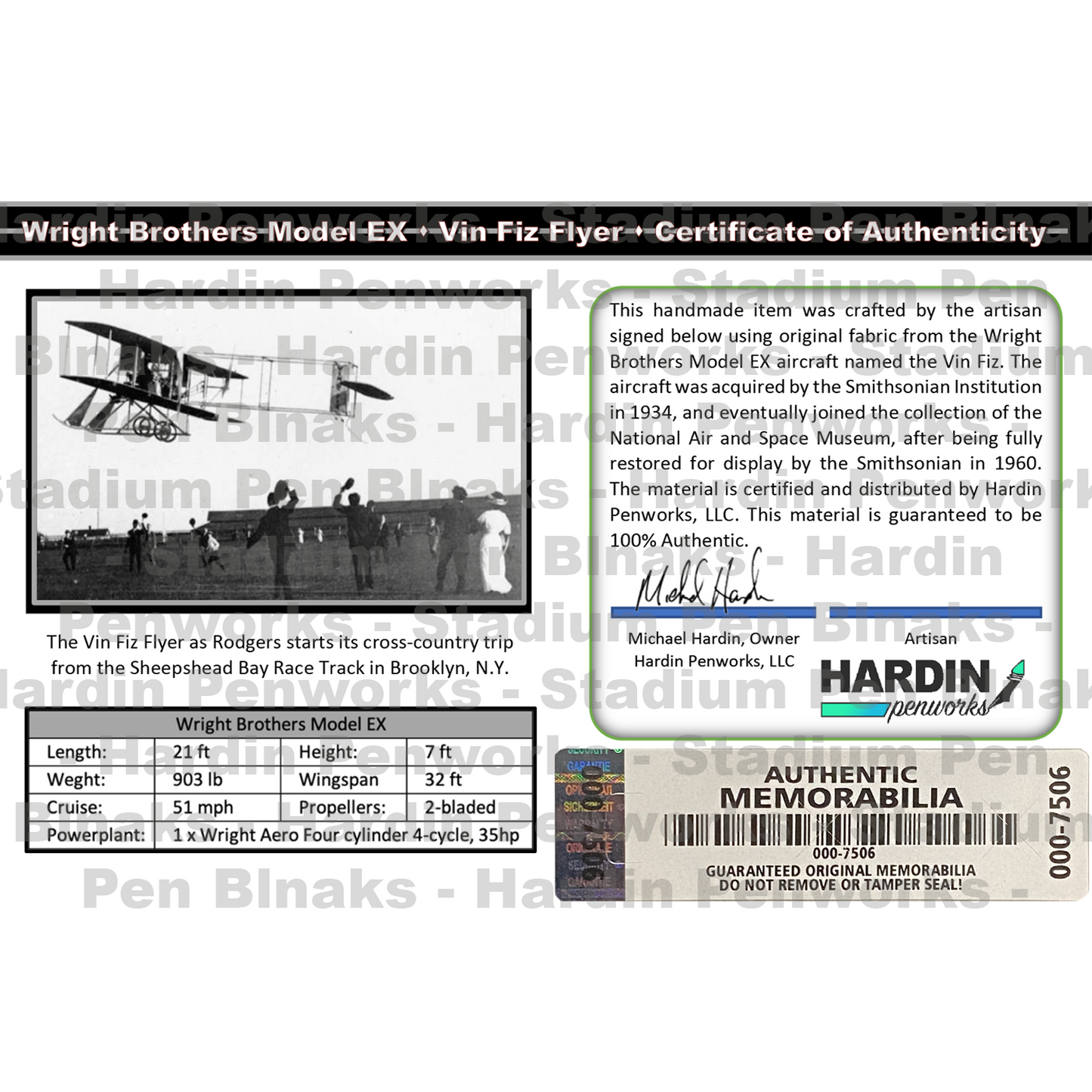 Wright Brothers Model EX - Vin Fiz Flyer