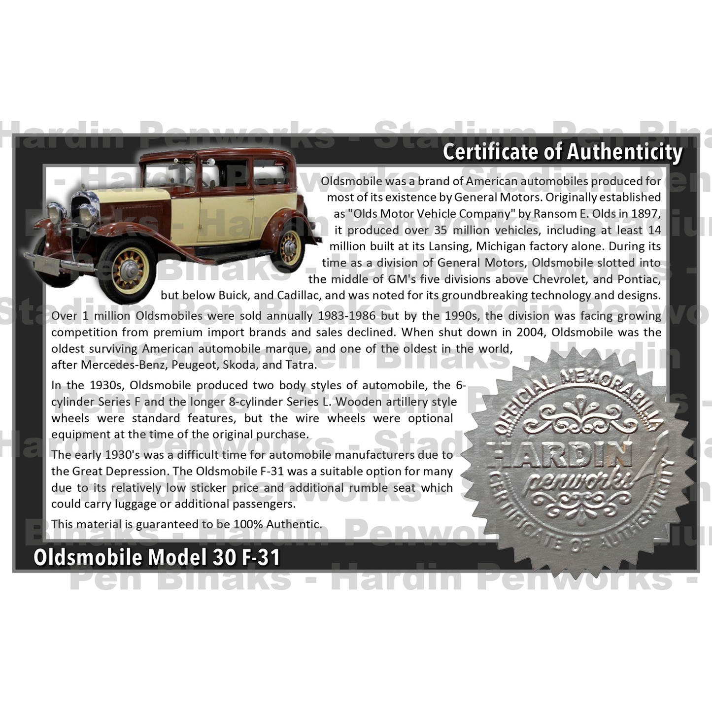 Oldsmobile Model 30 F-31 (1931)