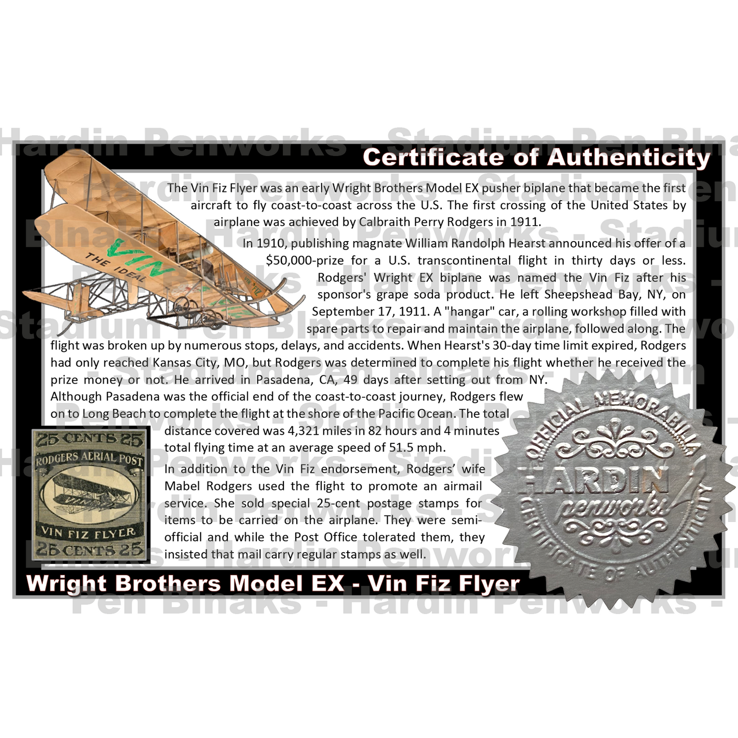 Wright Brothers Model EX - Vin Fiz Flyer