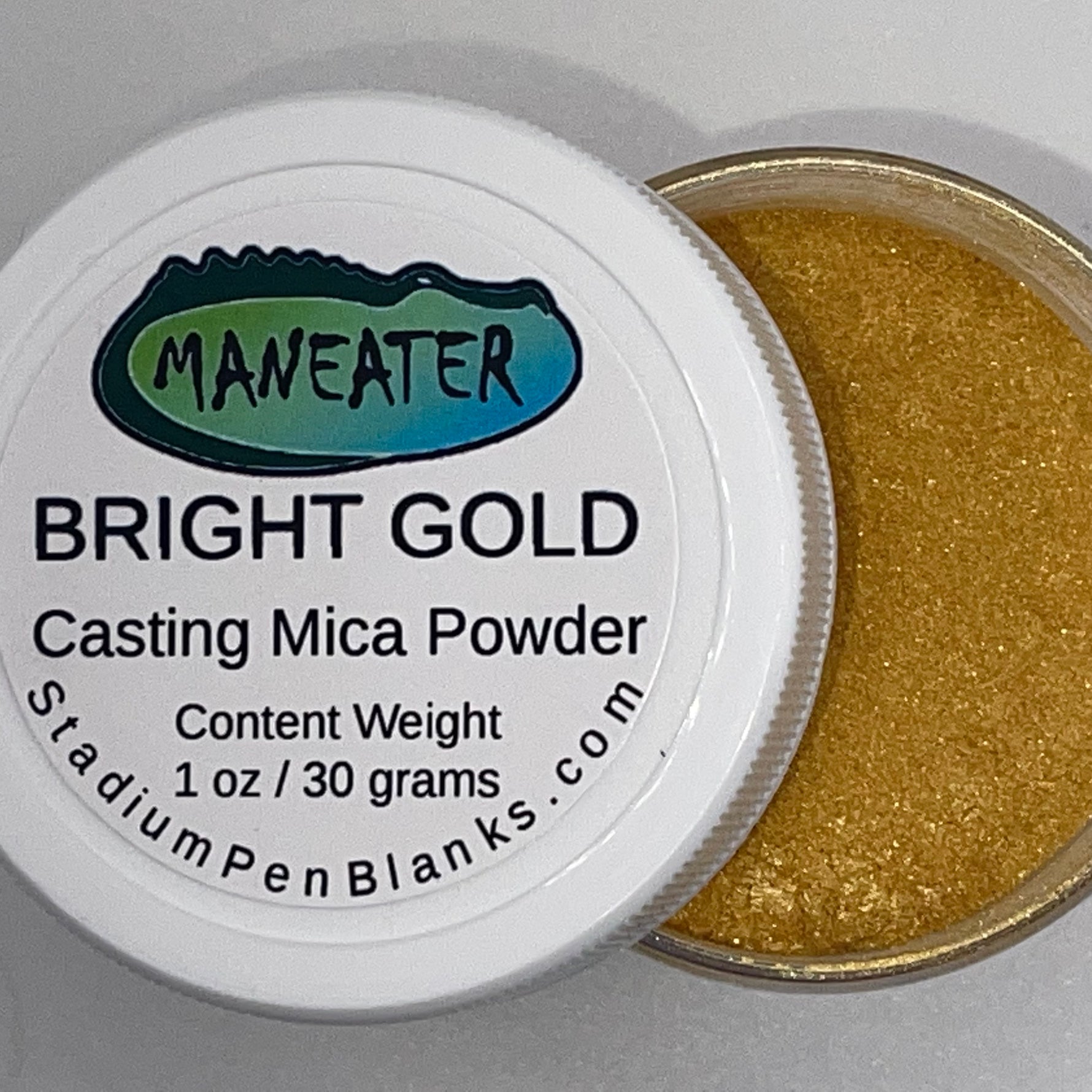 Bright Gold Mica Powder Jar - Maneater 1oz