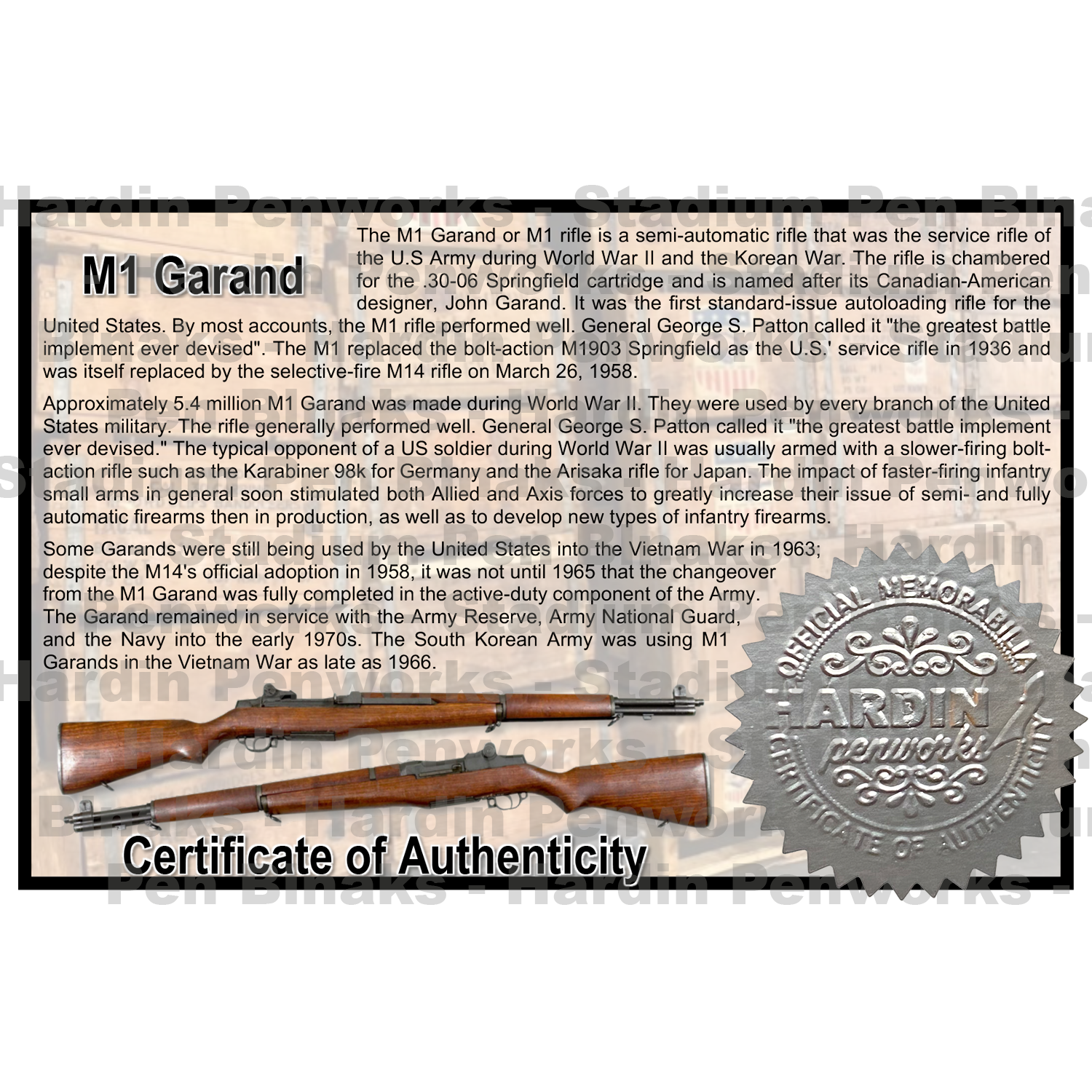 M1 Garand Wooden Stock