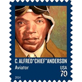 C. Alfred "Chief" Anderson Tuskegee Airmen Stamp Blank