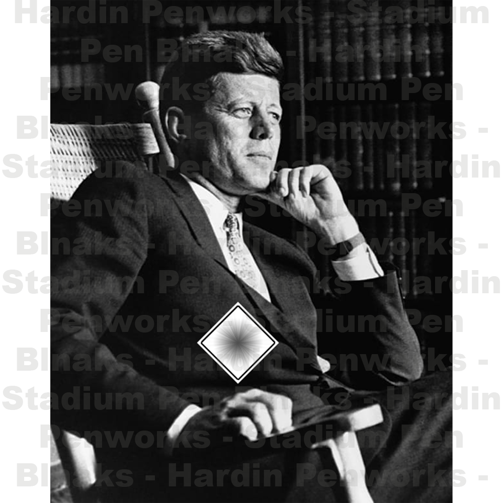 John F Kennedy - Black Cloth Embedded blank