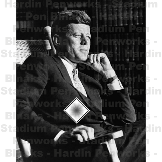 John F Kennedy - Black Cloth Embedded blank