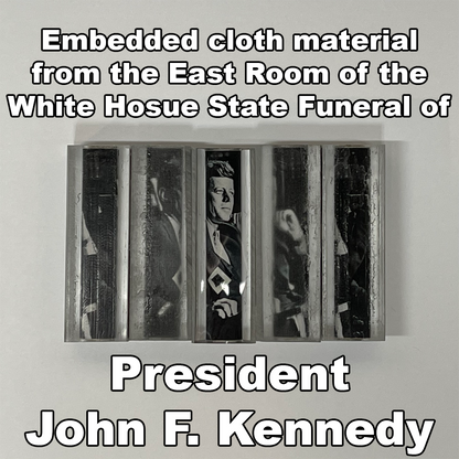 John F Kennedy - Black Cloth Embedded blank