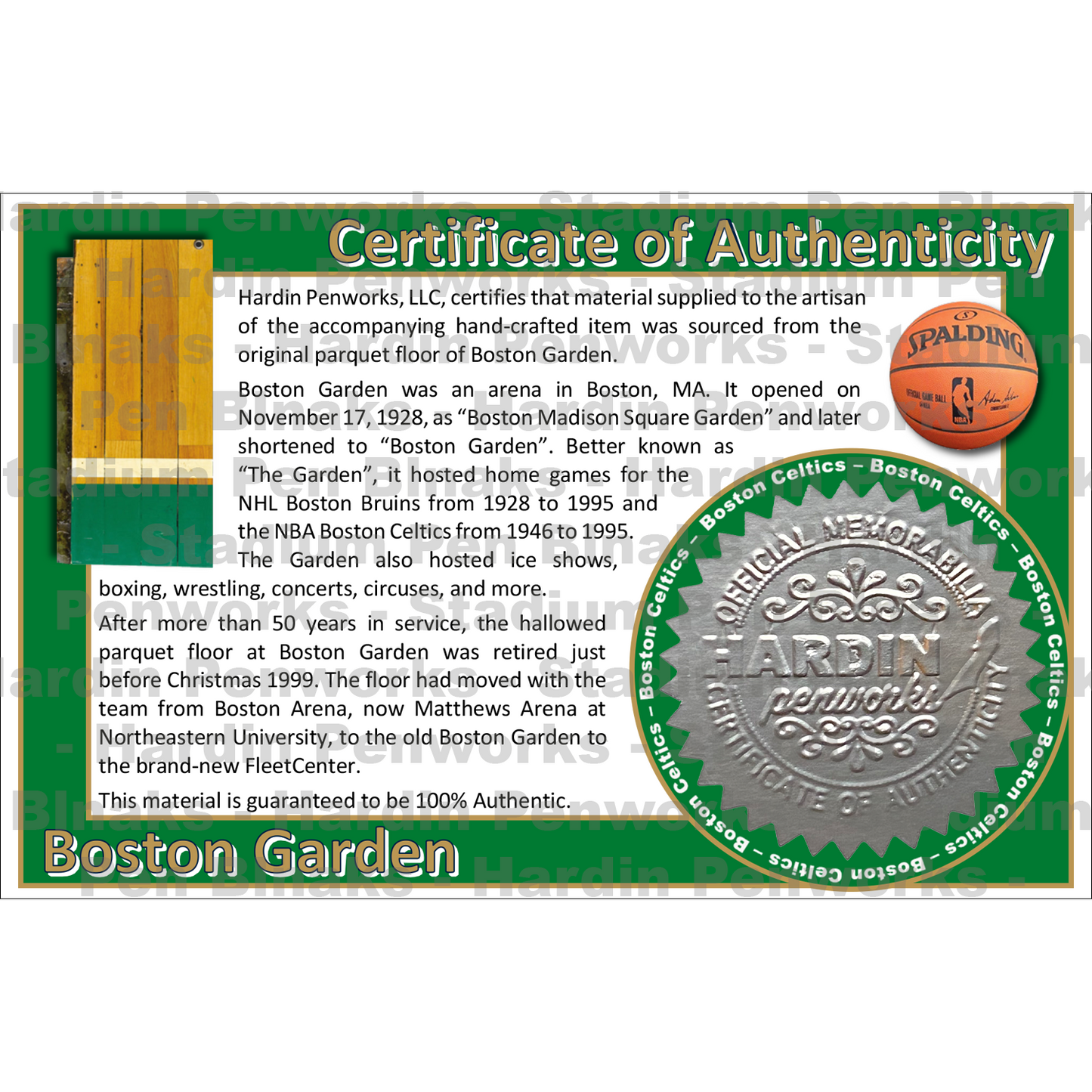 Boston Garden [Basketball Floor] (Boston Celtics)