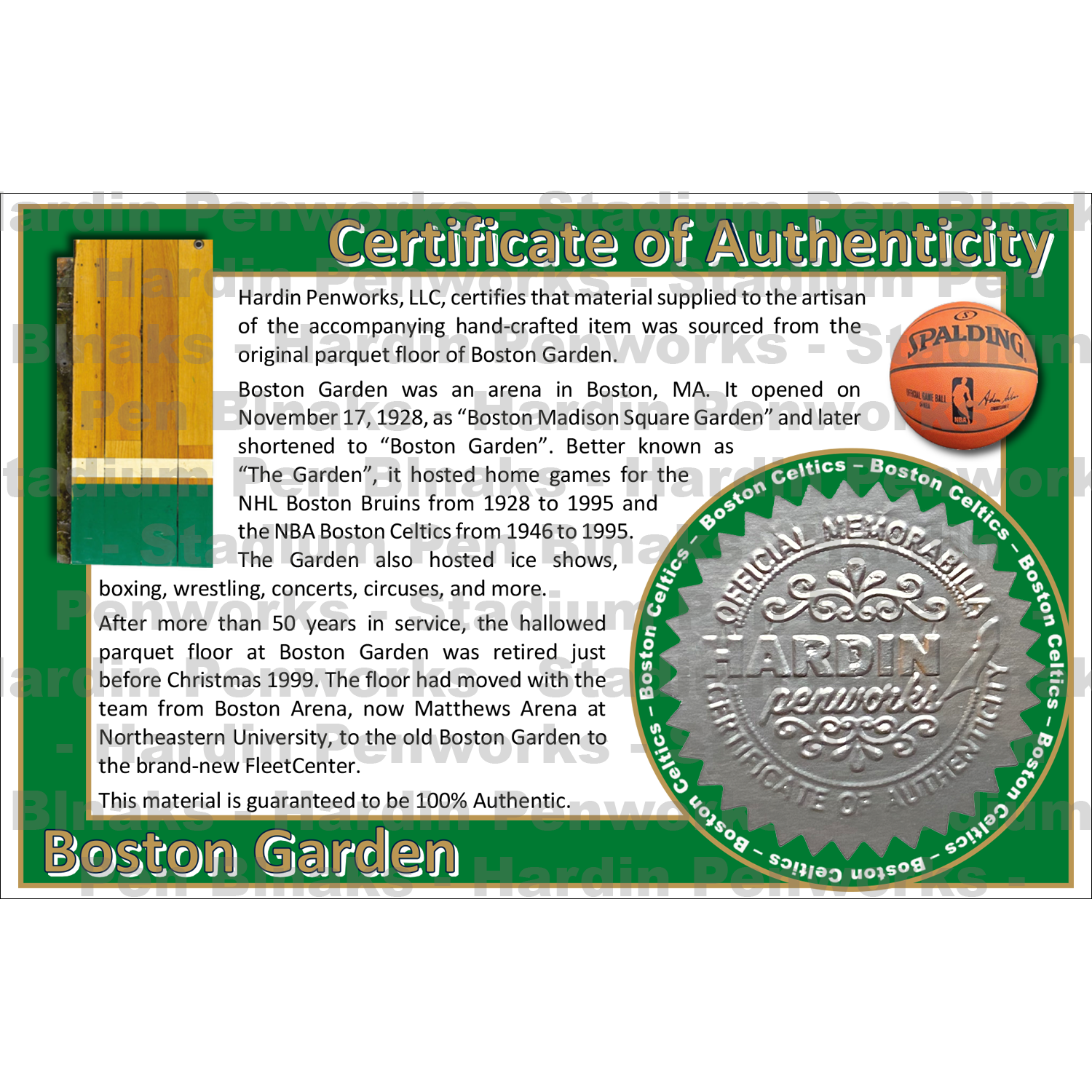 Boston Garden [Basketball Floor] (Boston Celtics)