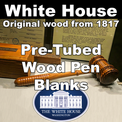 White House – Pre-Tubed Wood Pen Blanks