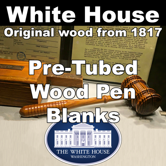 White House – Pre-Tubed Wood Pen Blanks