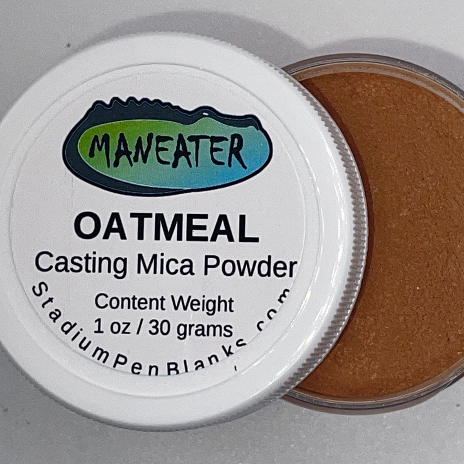Oatmeal Mica Powder Jar - Maneater 1oz