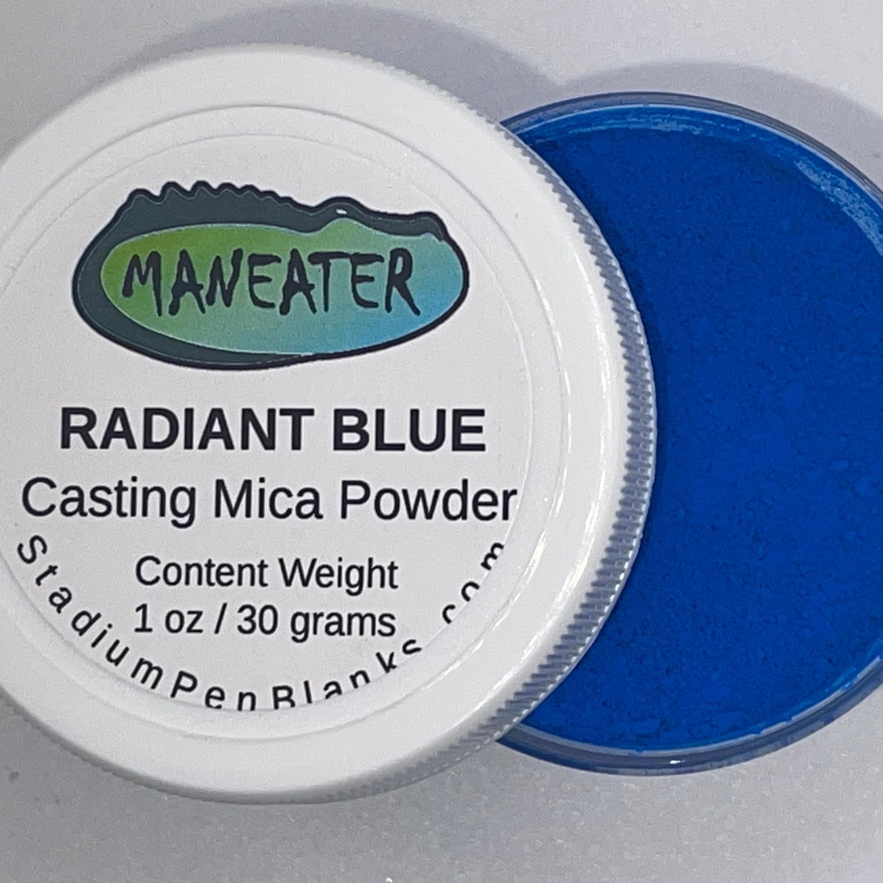 Radiant Blue Mica Powder Jar - Maneater 1oz