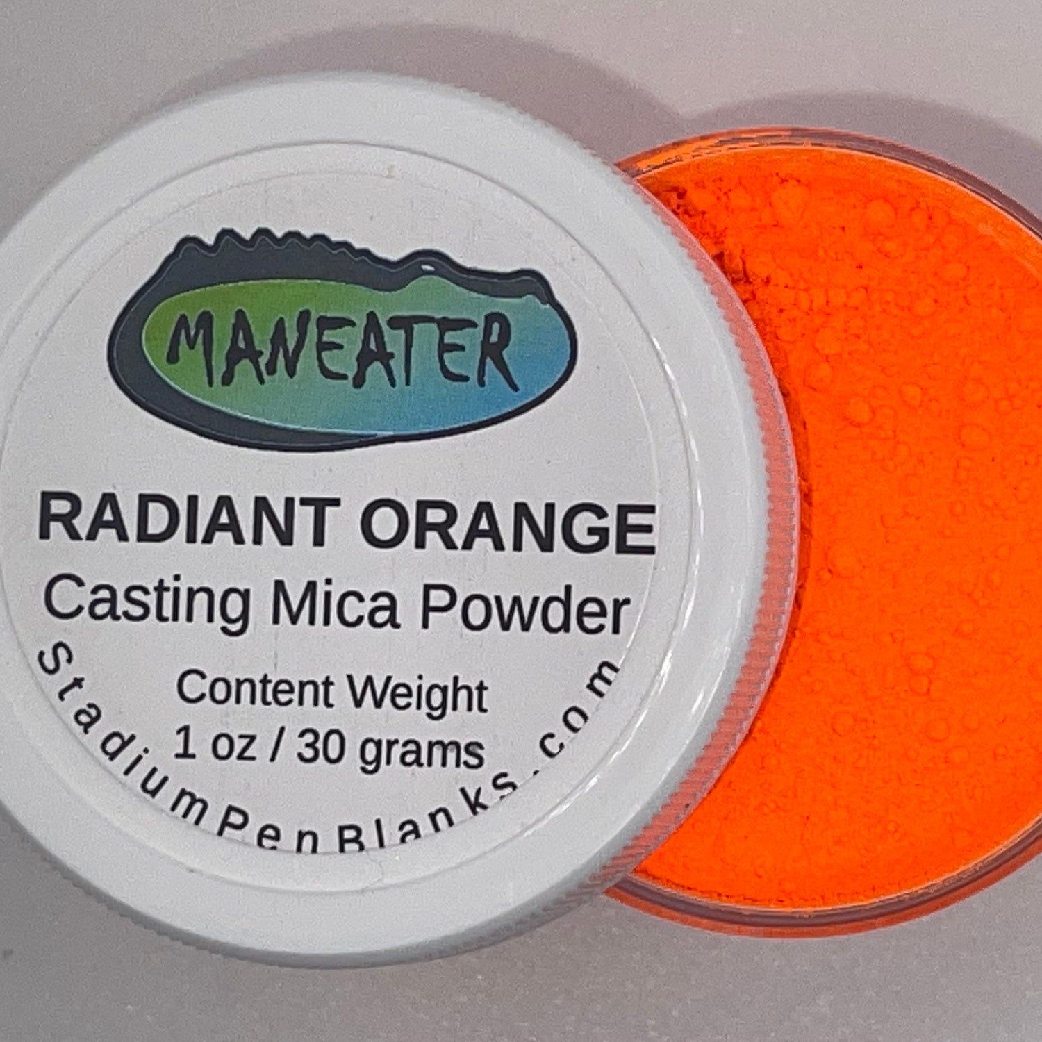 Radiant Orange Mica Powder Jar - Maneater 1oz