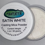 Satin White Mica Powder Jar - Maneater 1oz