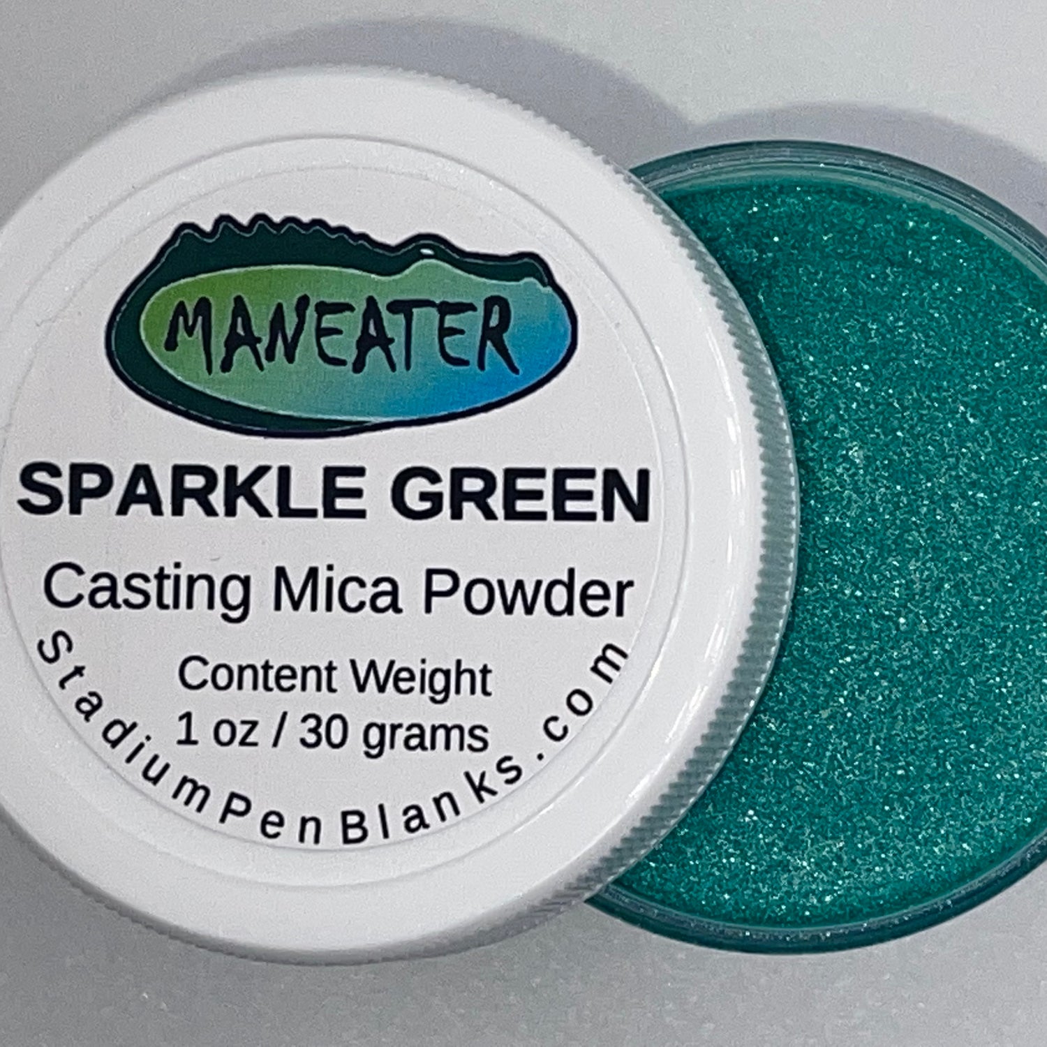 Sparkle Green Mica Powder Jar - Maneater 1oz
